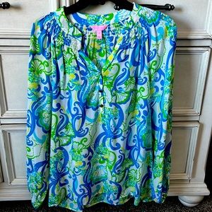 Lilly Pulitzer Elsa silk blouse